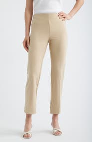 Anne Klein Hollywood Waist Straight Leg Ankle Pull-On Pants