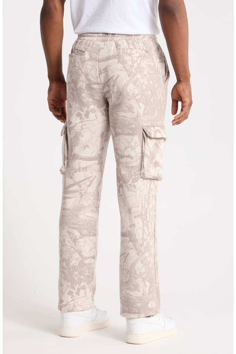 Tonal Leaves Fleece Cargo Pants, Alternate, color, TONAL LEAVES