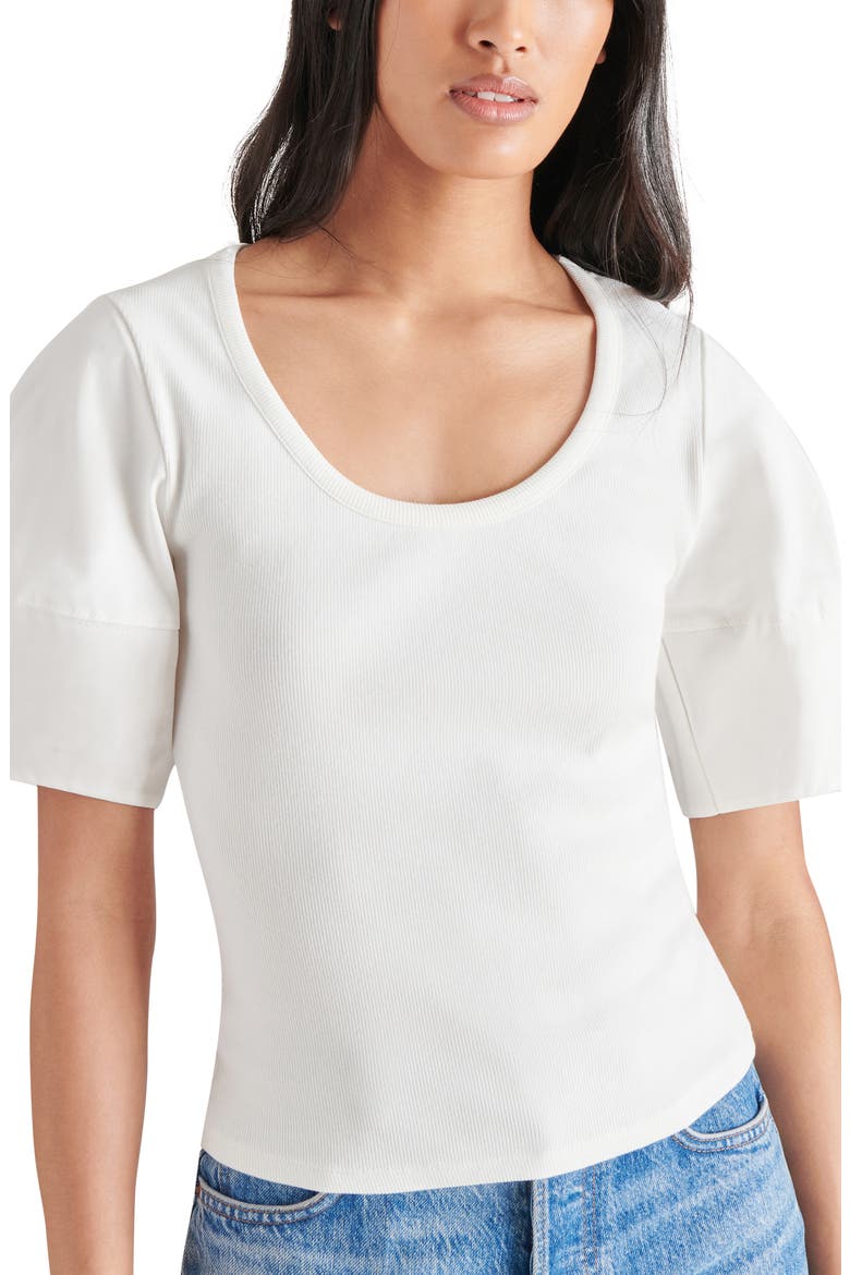 Valetta Mixed Media Top, Alternate, color, ANTIQUE