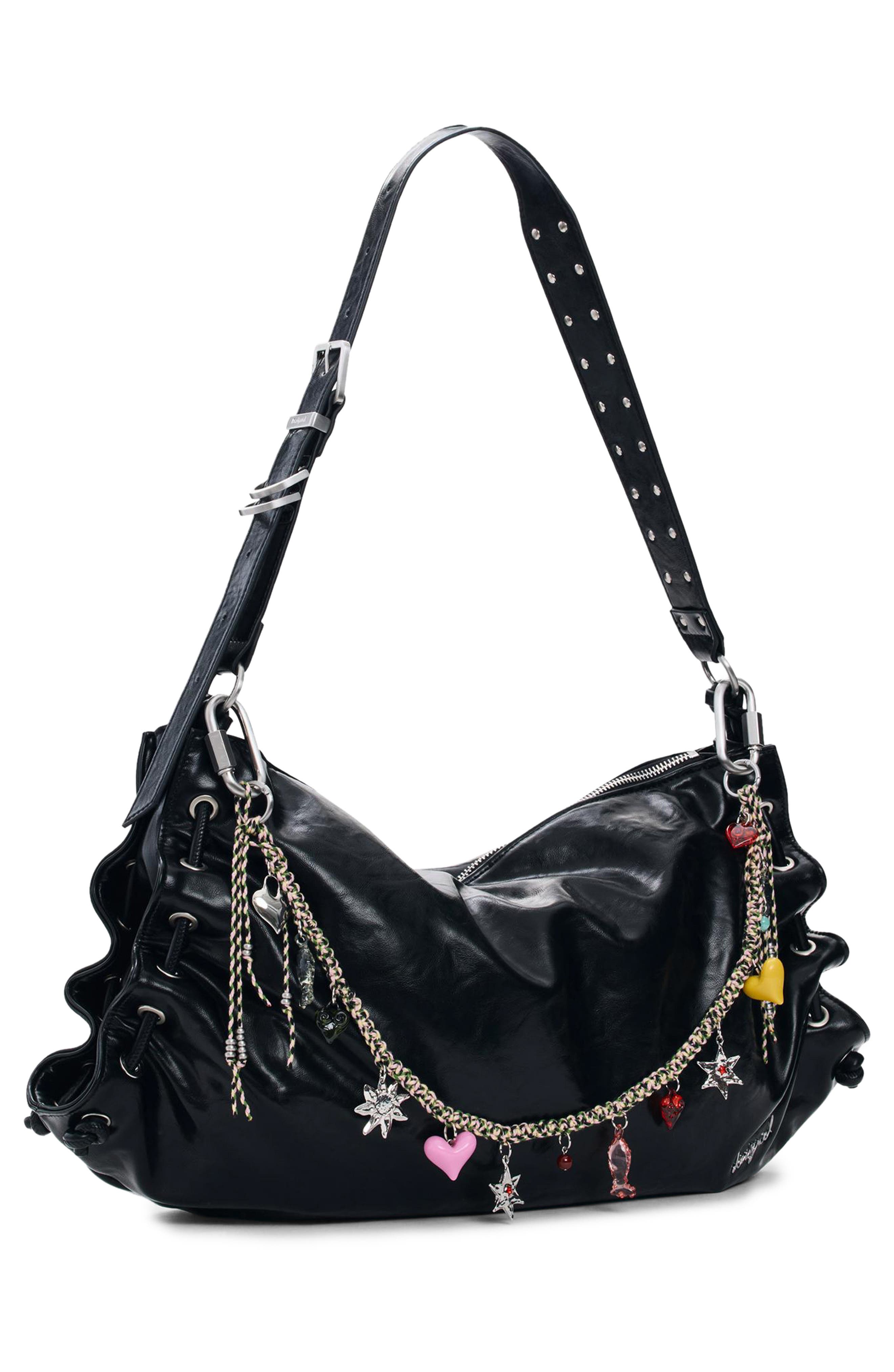 Desigual Charm Strap Faux Leather Shoulder Bag, Alternate, color, 