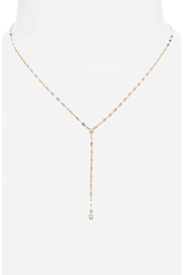 14K Gold Solo Double Strand Y-Necklace, Alternate, color, 14K YELLOW GOLD