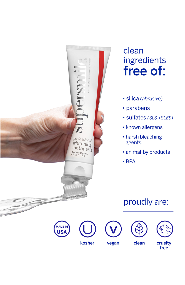 Supersmile Professional Whitening Toothpaste - Cinnamon, Alternate, color, White