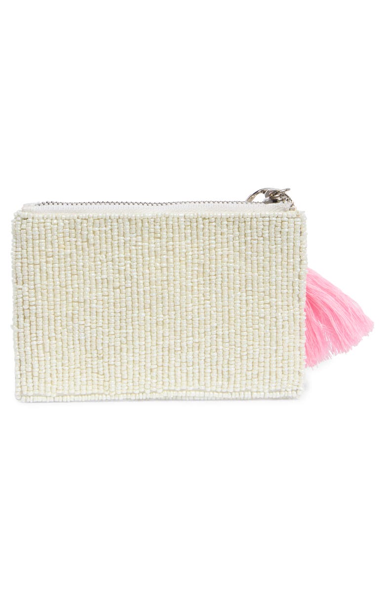 Collection XIIX Frosted Donut Beaded Coin Pouch, Alternate, color, Ivory Multi