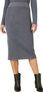 Yumi Ribbed Knitted Midi Skirt