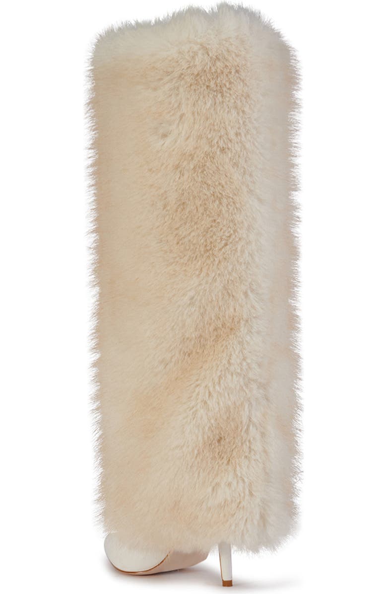 AZALEA WANG Omera Faux Fur Over the Knee Boot, Alternate, color,
