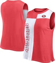 FANATICS Women's Fanatics Branded Scarlet/White San Francisco 49ers Script Color Block Tank Top