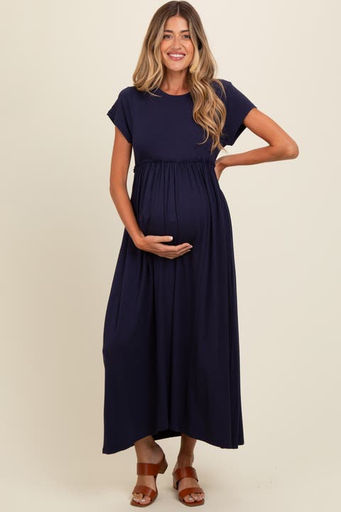 Ruffle Trim Maxi Dress