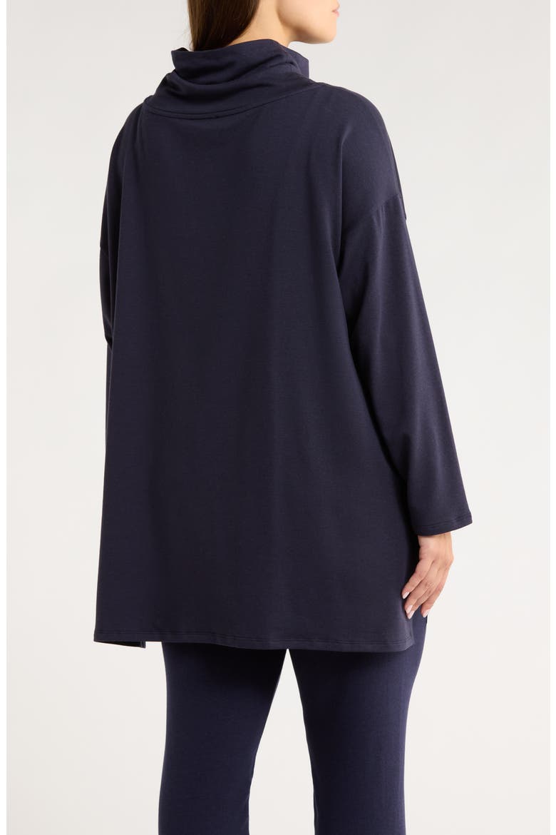 Draped Turtleneck Tunic, Alternate, color, INK