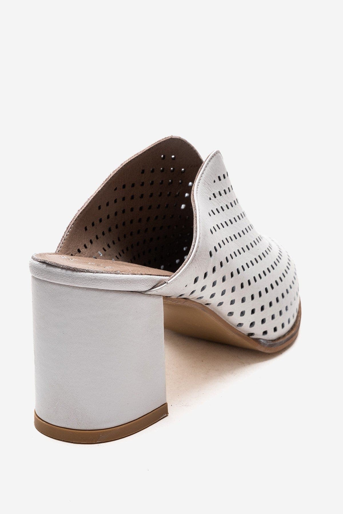 Toen Leather Block Heel Mule, Alternate, color, White