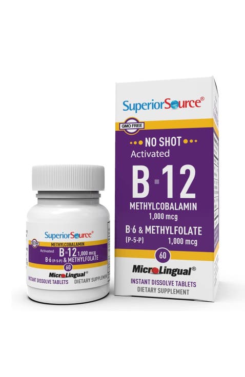 Quick Dissolve B-12 Methylcobalamin B-6 Methylfolate Sublingual Tablets