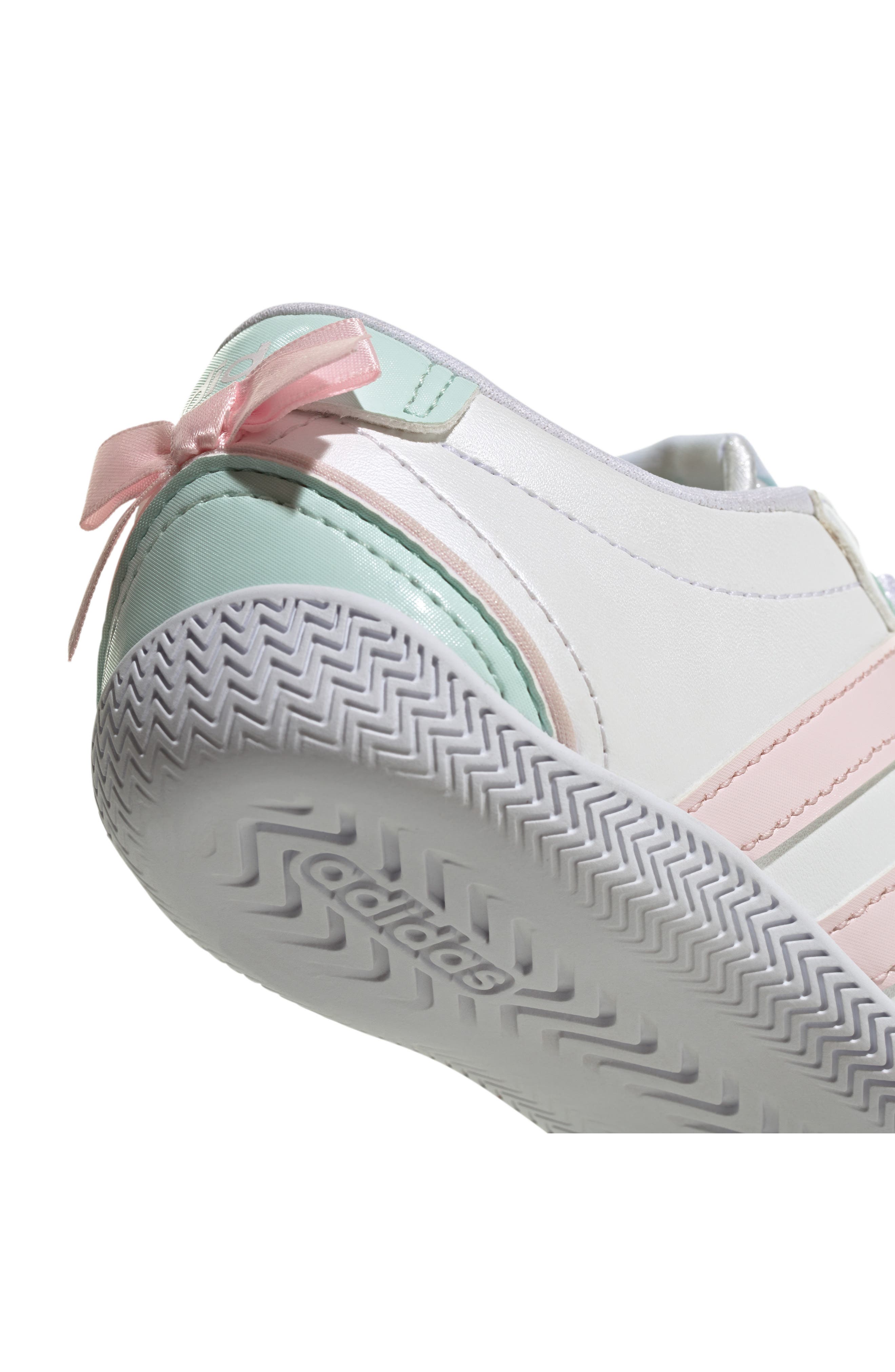 adidas Kids' Grand Court Lo Sneaker, Alternate, color, White/ Pink/ Halo Mint
