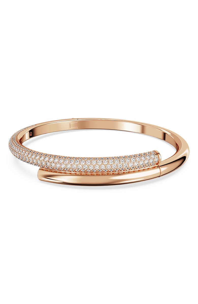 Swarovski Dextera Crystal Bangle, Alternate, color, Rose Gold