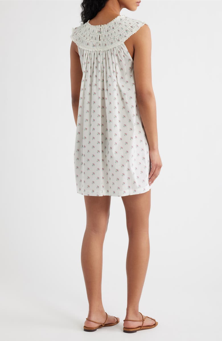 DÔEN Verity Print Smocked Yoke Dress, Alternate, color, Petit Posy Calico