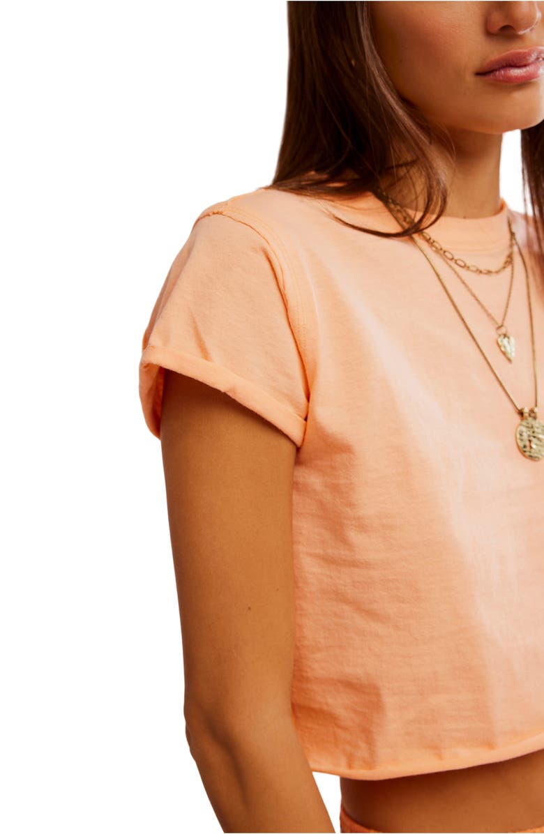 Free People The Perfect T-Shirt, Alternate, color, Spring Melon