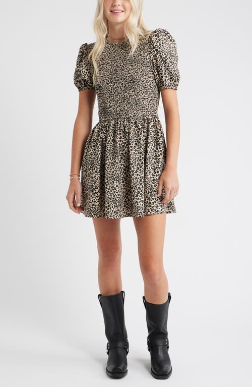 Bp. Reversible Puff Sleeve Minidress In Multi