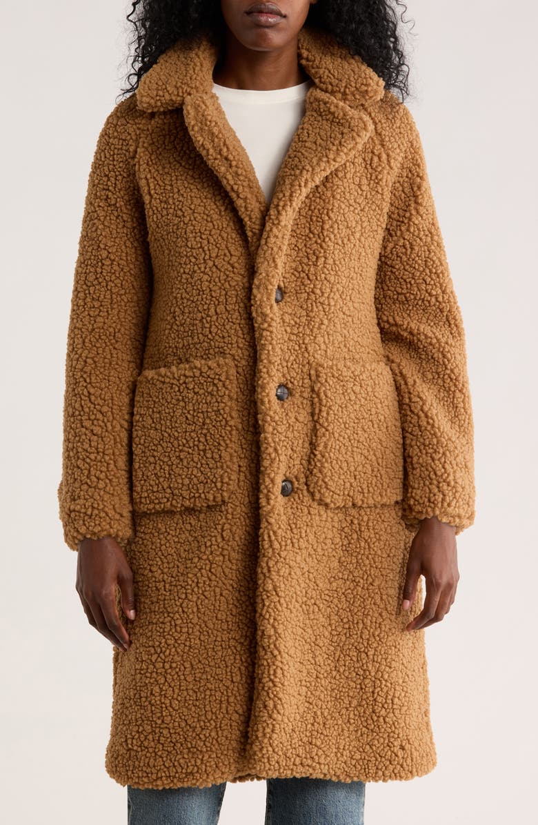 Lucky Brand Missy Teddy Coat, Main, color, Cappuccino