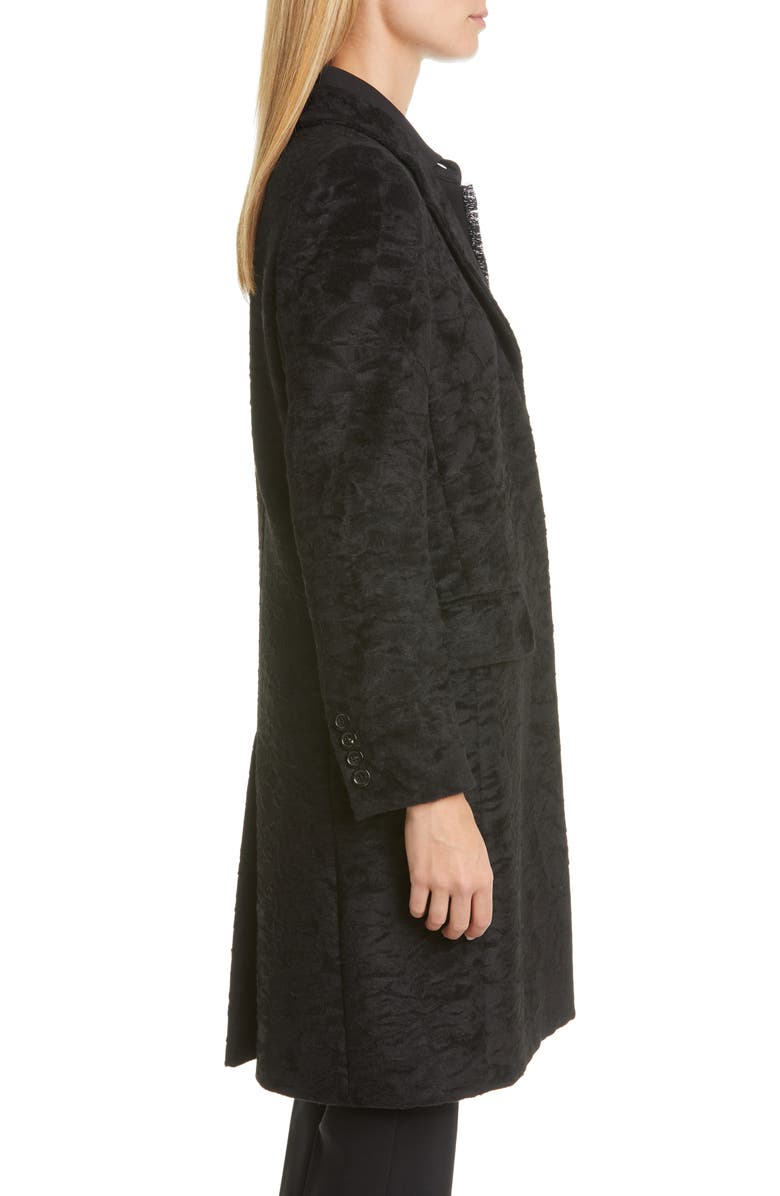 Max Mara Oncia Textured Alpaca & Wool Coat, Alternate, color,