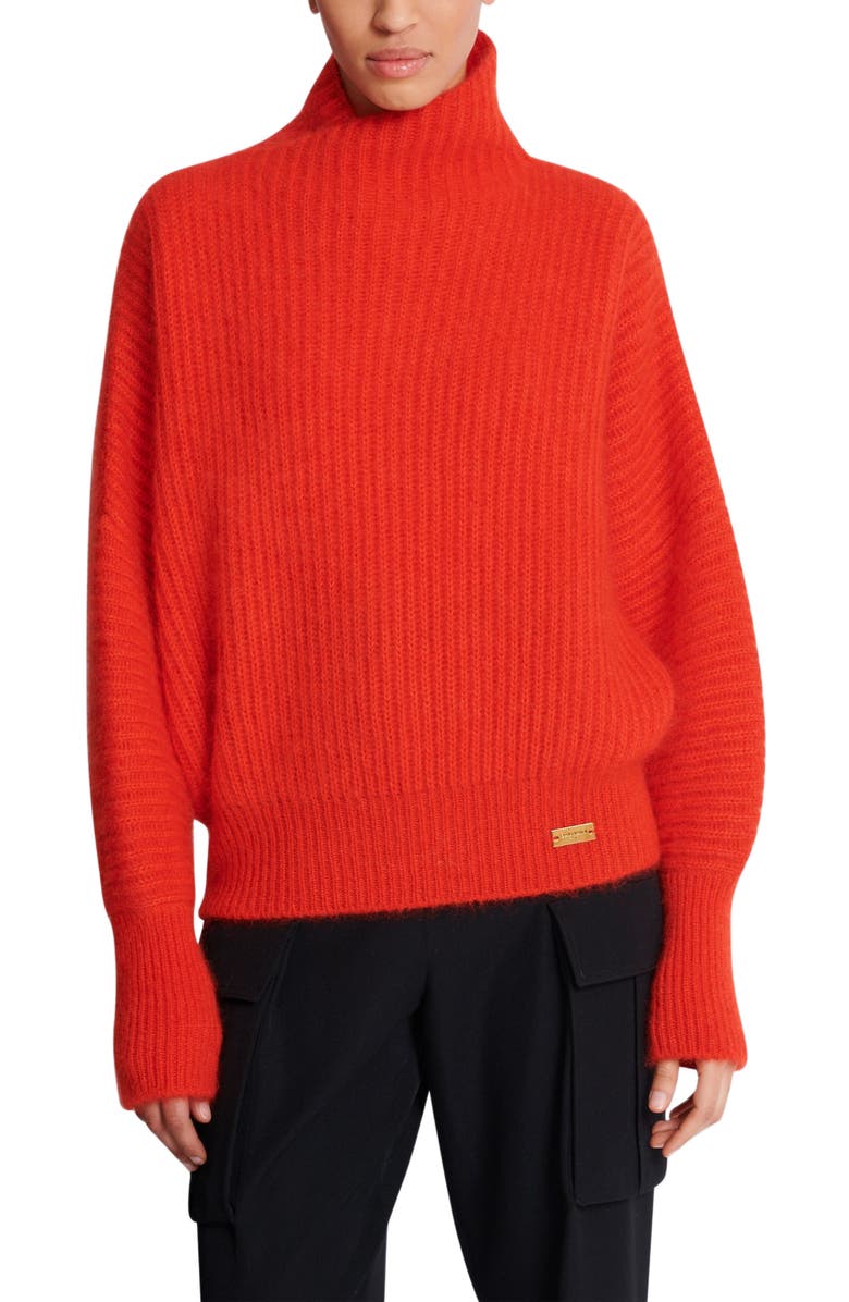 Balmain Mohair Knit Jumper With Collar Detail, Alternate, color,