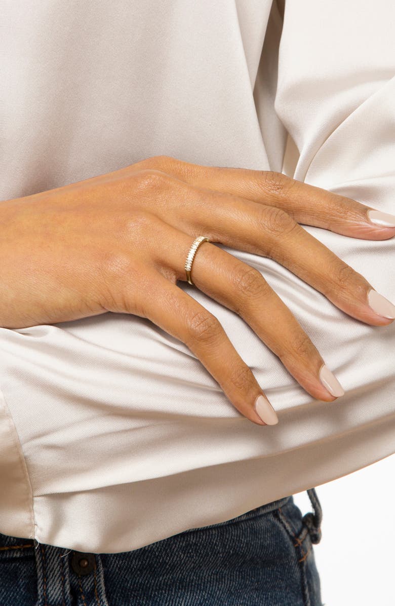 STONE AND STRAND Up & Down Baguette Diamond Band Ring, Alternate, color,