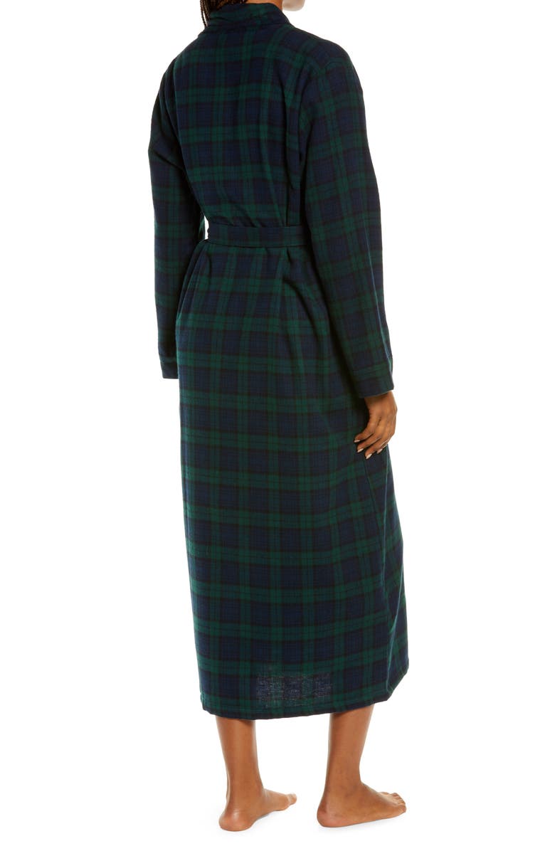 L.L.Bean Scotch Plaid Flannel Robe, Alternate, color, 