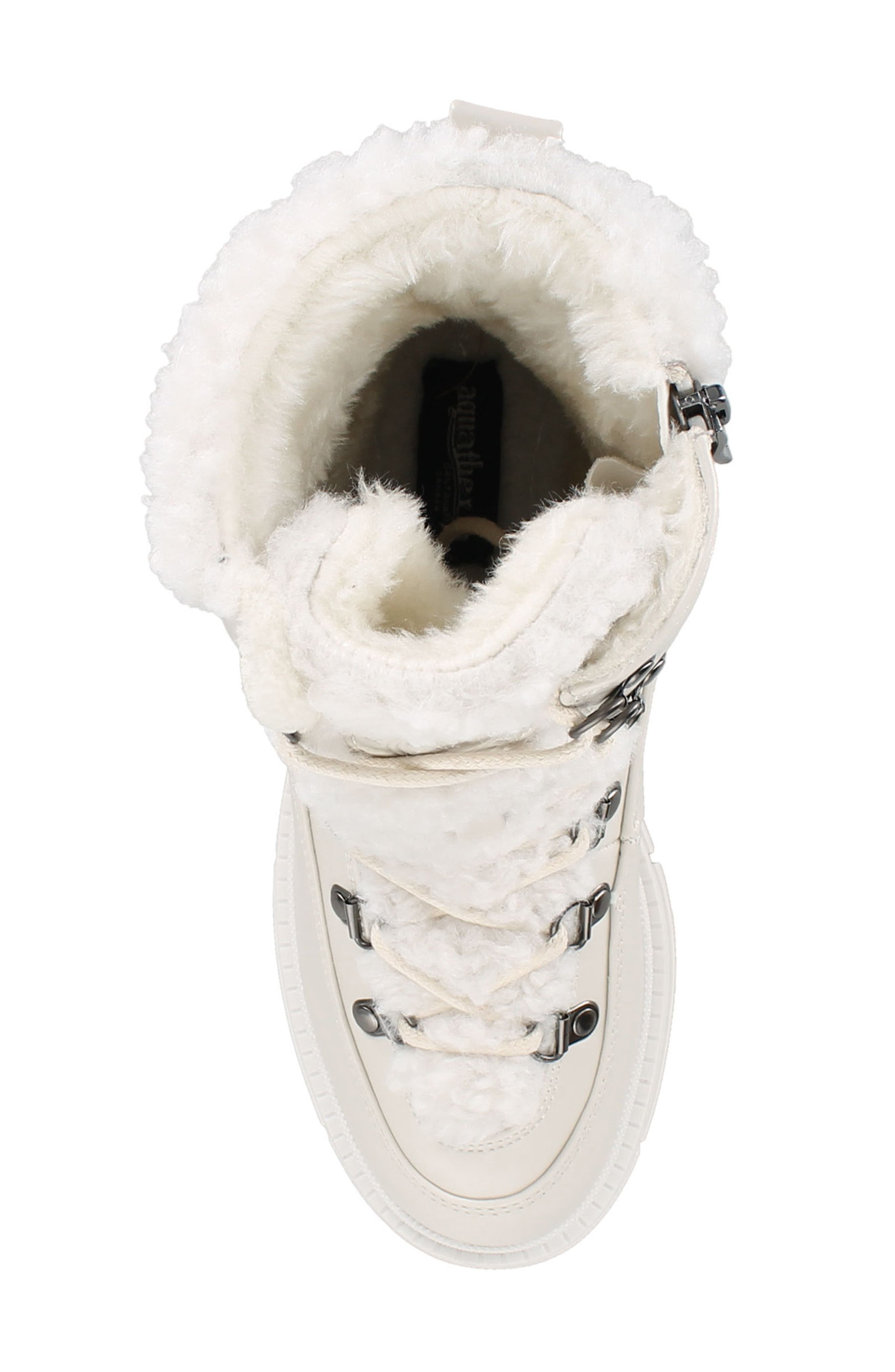 AQUATHERM BY SANTANA CANADA Nessa Faux Fur Lug Sole Boot, Alternate, color, White
