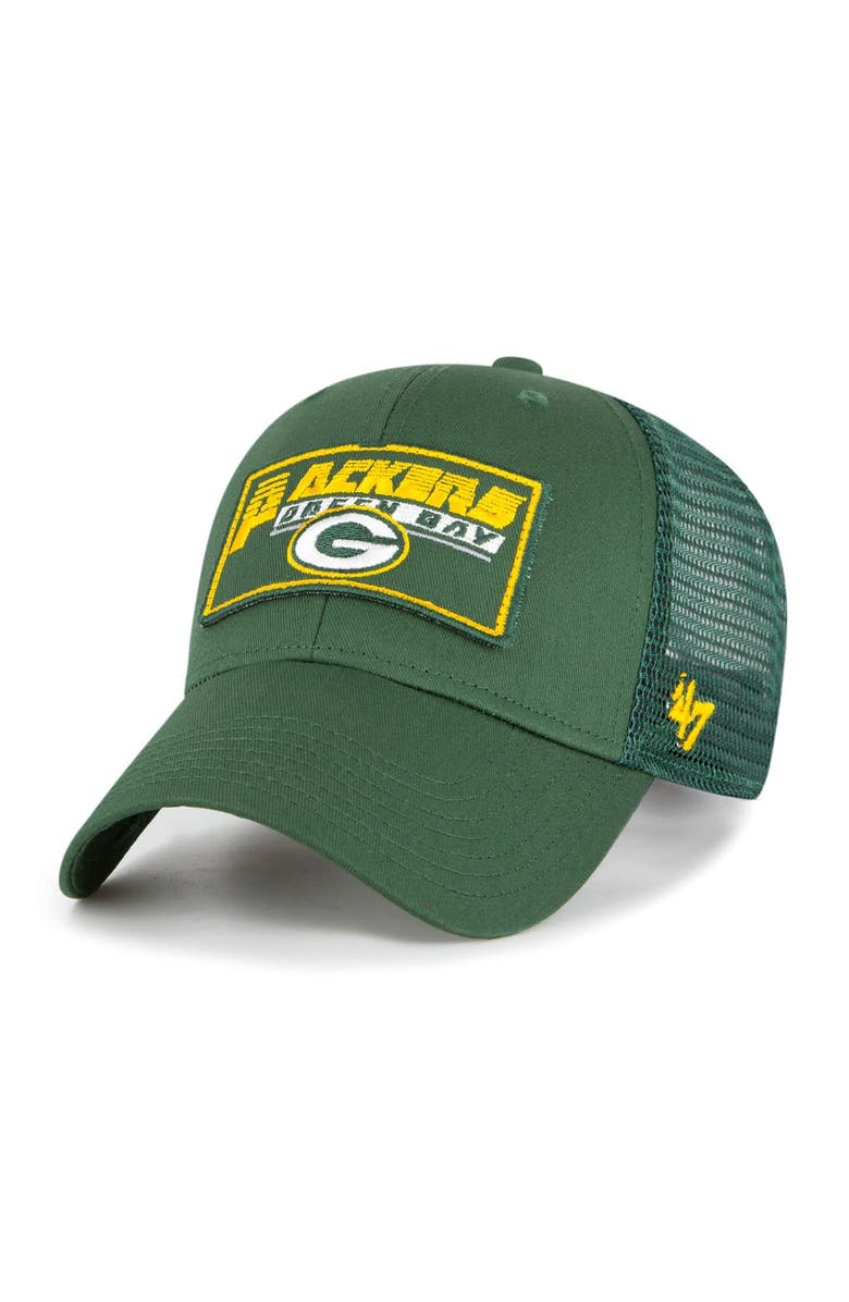 '47 Youth '47 Green Green Bay Packers Levee MVP Trucker Adjustable Hat, Alternate, color, 