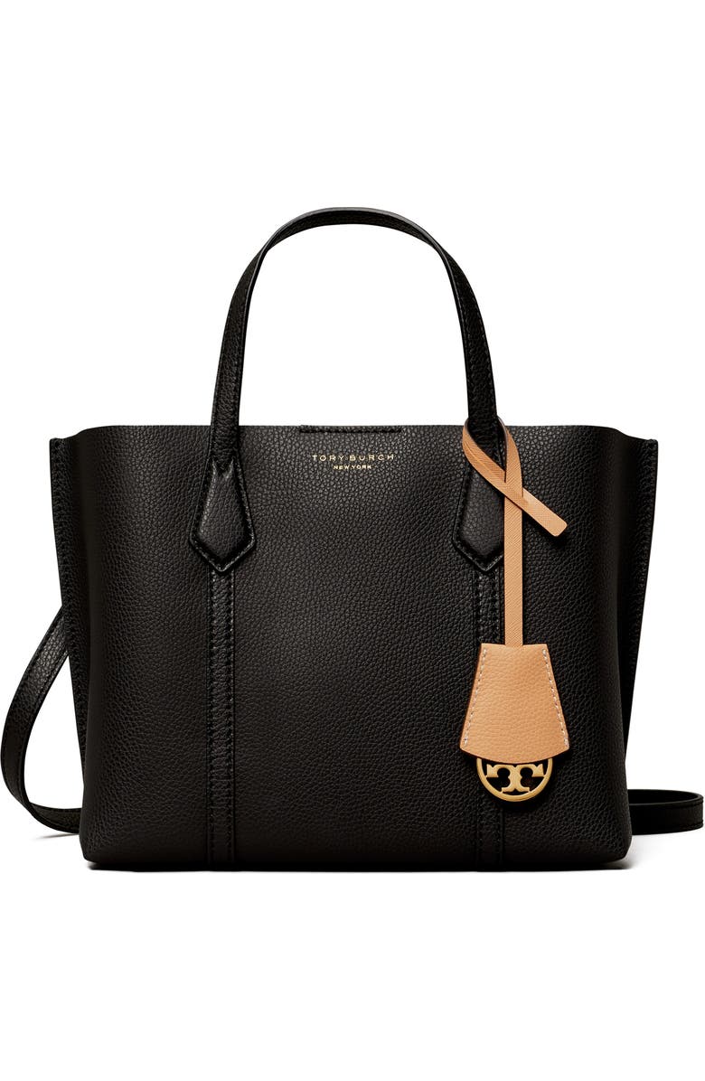 Tory Burch Perry Small Triple Compartment Leather Tote, Main, color,