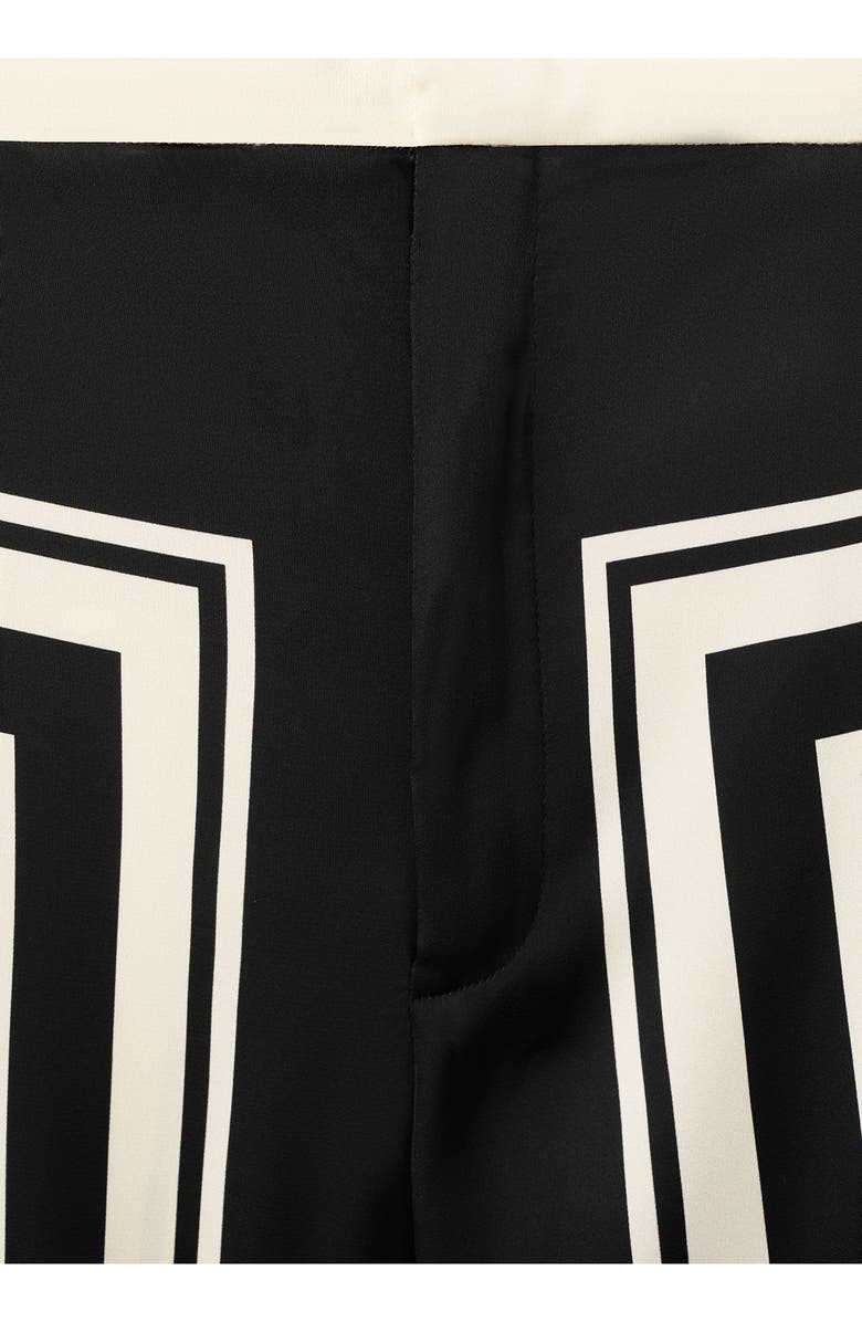 MANGO Satin Wide Leg Pants, Alternate, color, Black