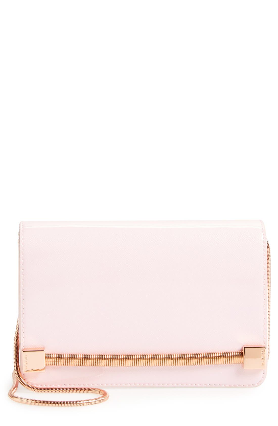 'Samora' Clutch, Main, color, BABY PINK