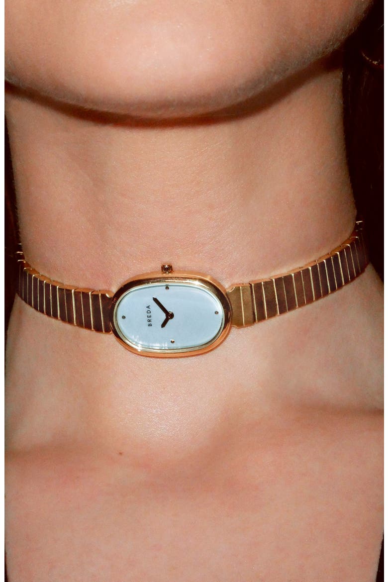 Jane Watch Choker Necklace, 23mm, Alternate, color, BLUE