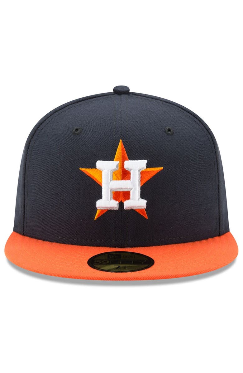New Era Men's New Era Navy/Orange Houston Astros 2022 World Series Side Patch 59FIFTY Fitted Hat, Alternate, color, 