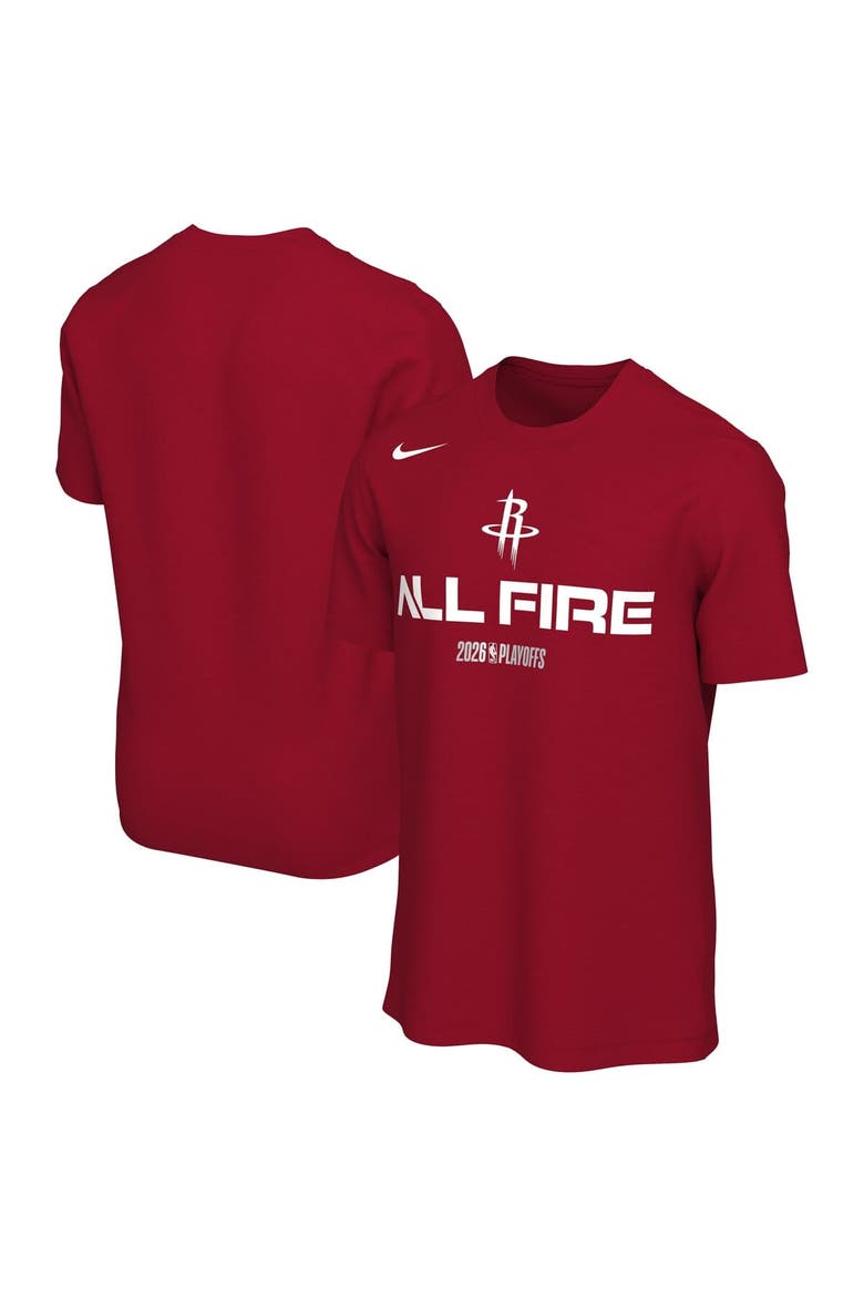 Unisex Nike Red Houston Rockets 2026 NBA Playoffs Mantra T-Shirt, Main, color, Red