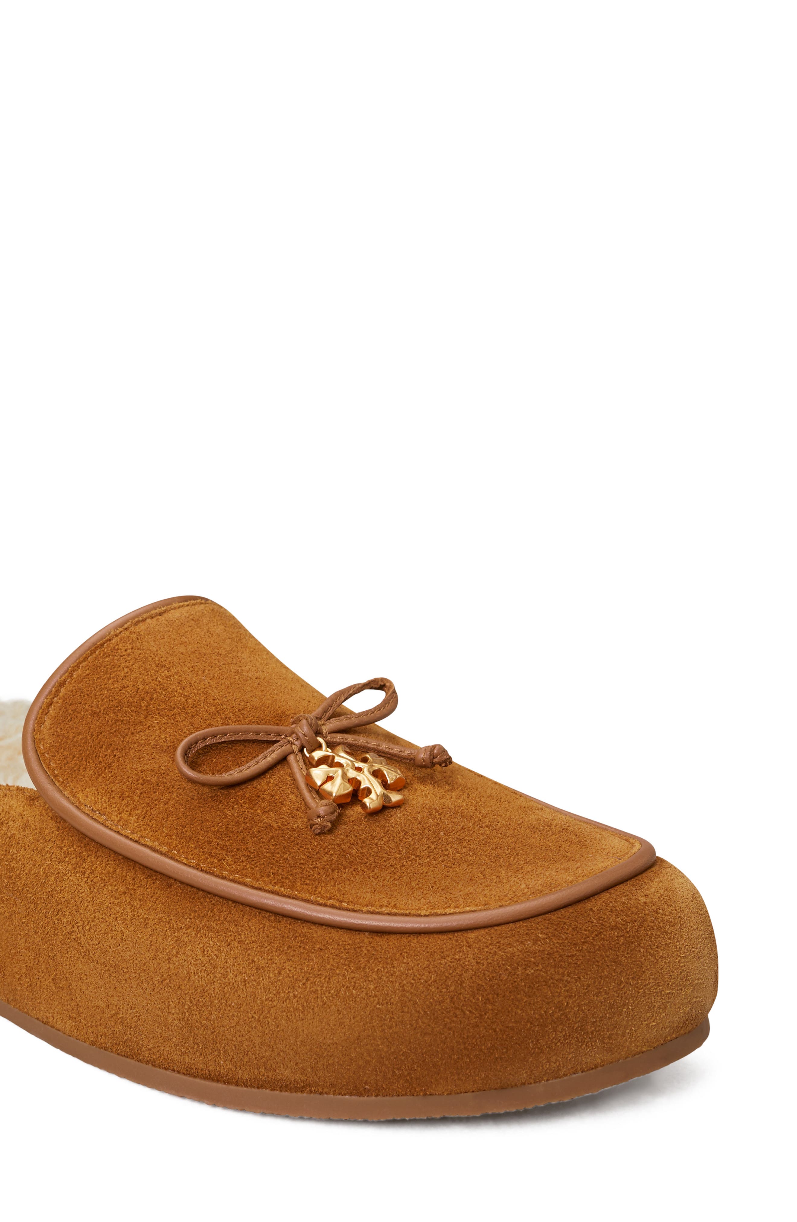 Tory Burch Tory Charm Genuine Shearling Lined Mule, Alternate, color, 