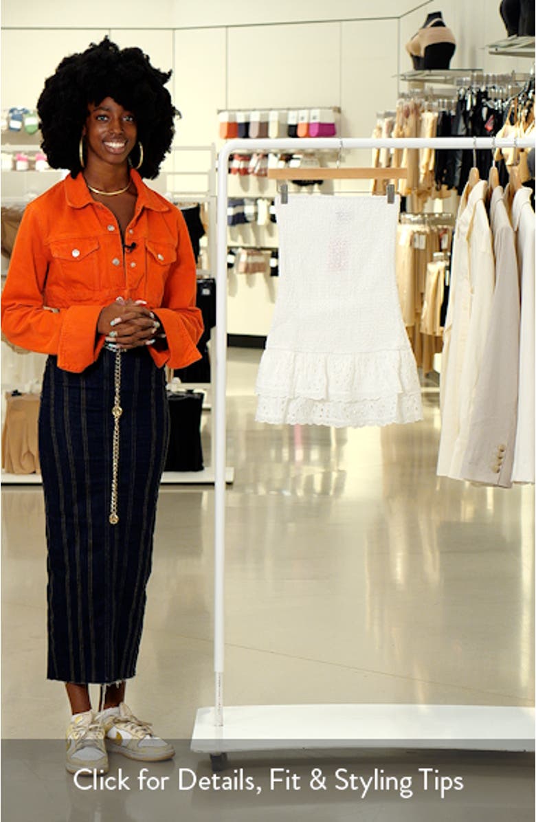 Livia Strapless Cotton Eyelet Minidress, sales video thumbnail