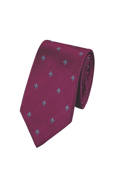 Fleur de Lys silk stain resistant tie