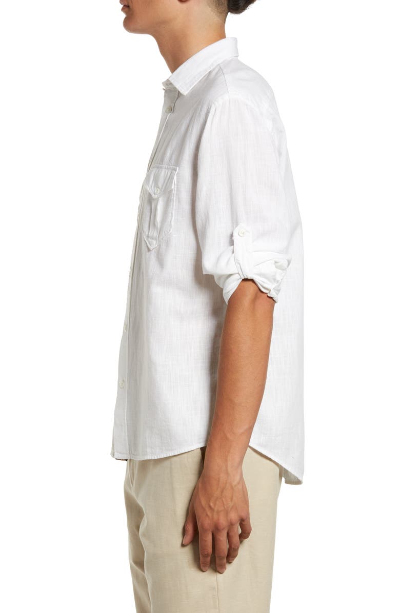 Billy Reid Westmoreland Scout Standard Fit Cotton & Linen Button-Up Shirt, Alternate, color, 