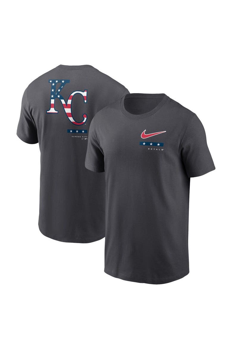 Men's Nike Anthracite Kansas City Royals Americana T-Shirt, Main, color, Anthracite