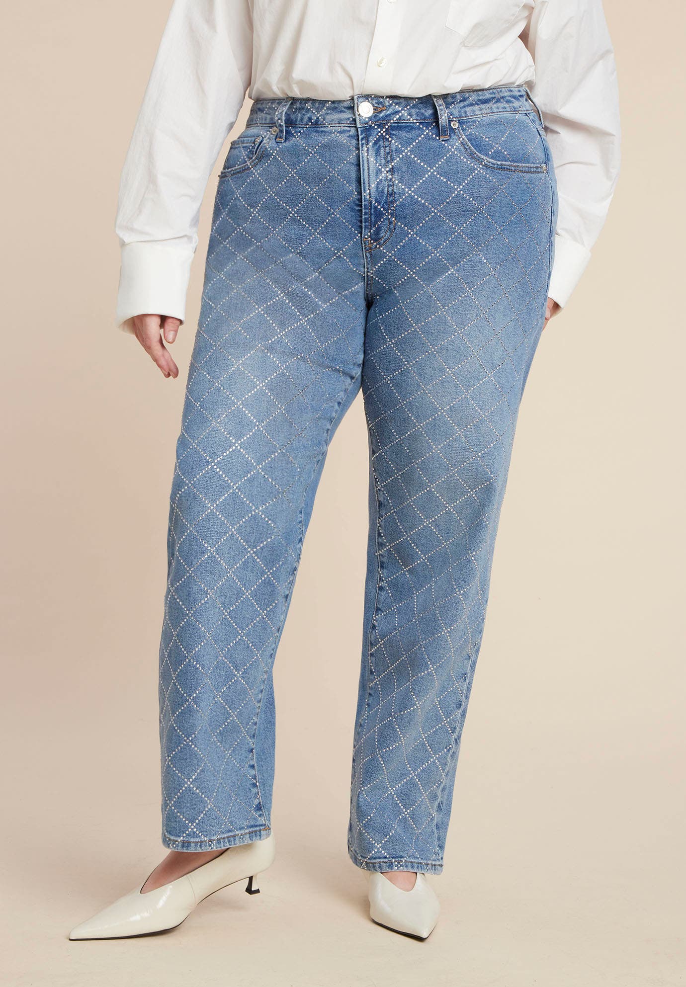 Diamond Sparkle Straight Leg Jean - image 2