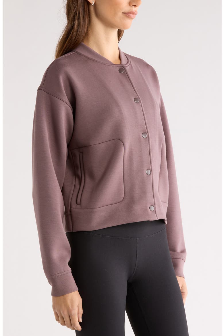 Ultra Luxe Snap Front Jacket, Alternate, color, GREY PLUM