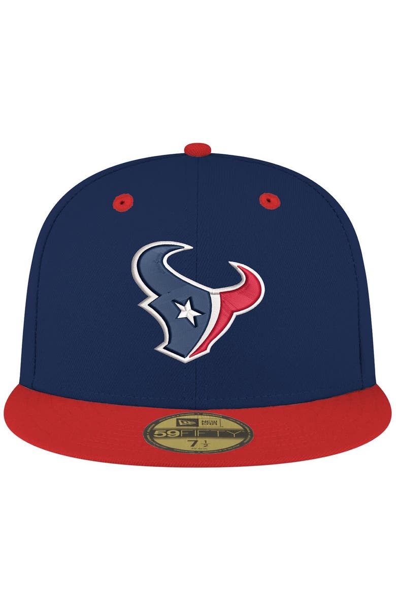 New Era Men's New Era Navy/Red Houston Texans Flipside Two-Tone 59FIFTY Fitted Hat, Alternate, color, Navy