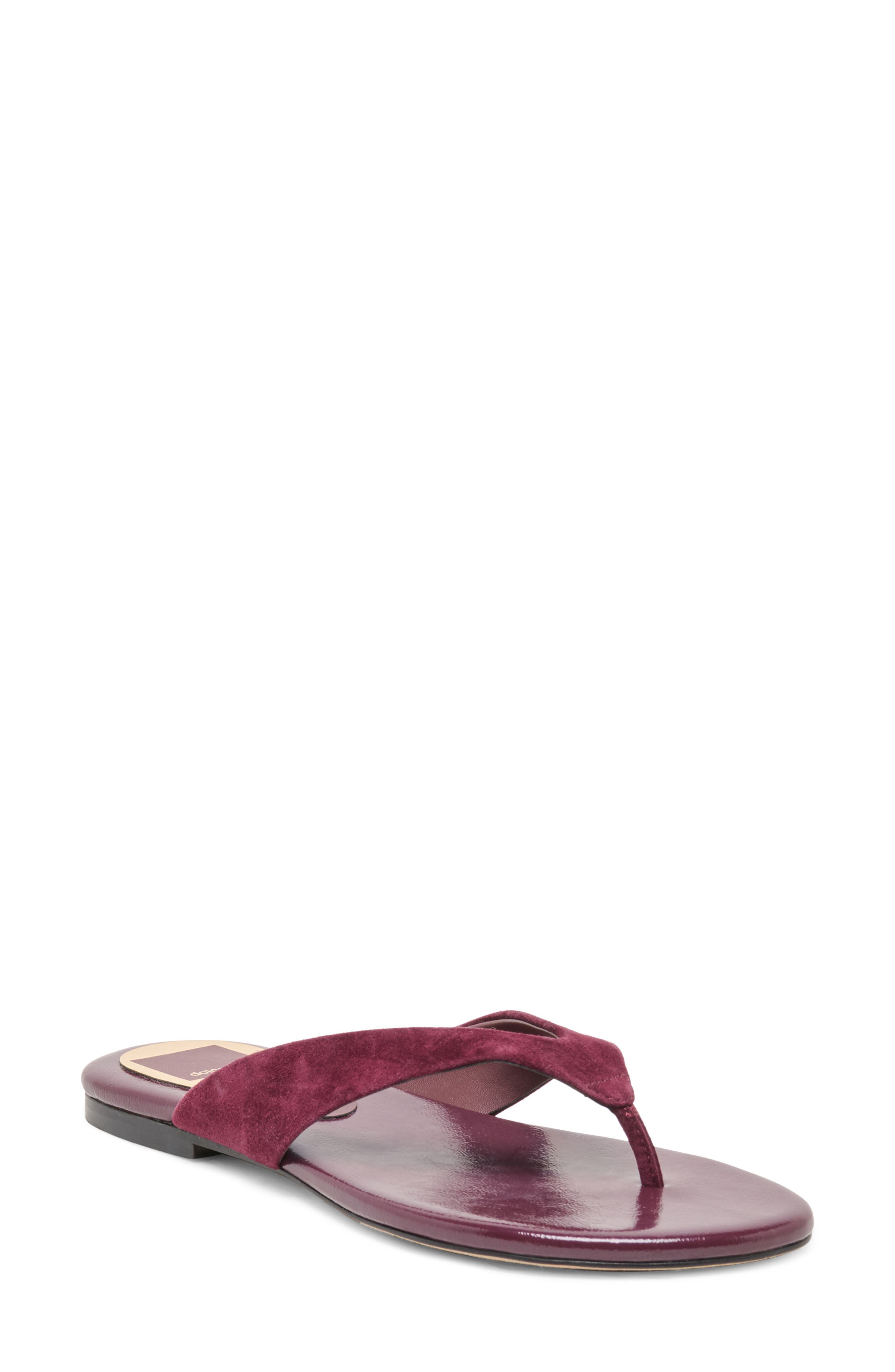 Linnet Flip Flop, Main, color, PLUM SUEDE