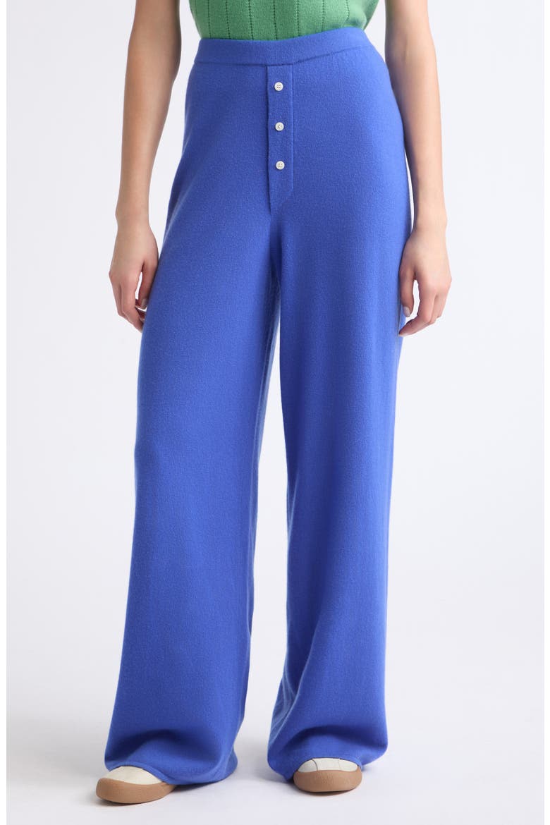 Everywear Wide Leg Cashmere Pants, Main, color, RESERVOIR