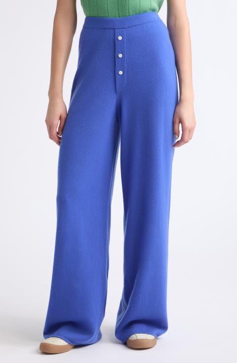 Everywear Wide Leg Cashmere Pants