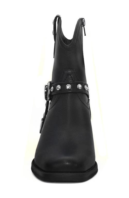 Yoki Krizel Buckle Western Boot In Black