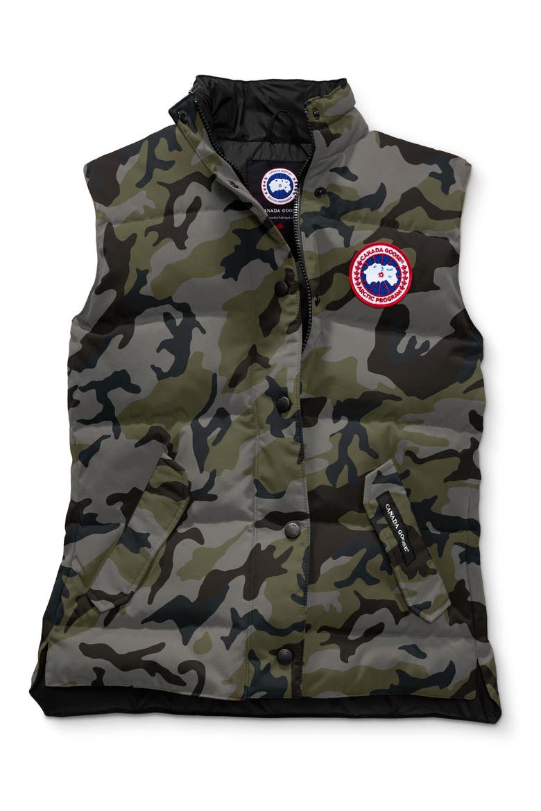 Freestyle Down Vest, Alternate, color, CLASSIC CAMO COASTAL GREY