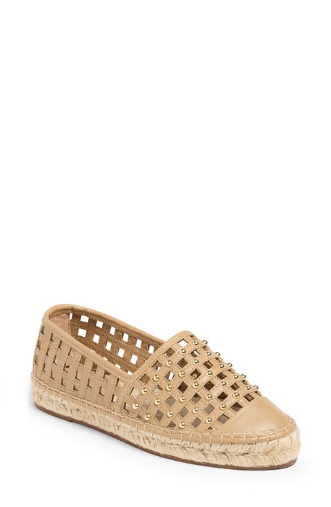 Rochel Cage Studded Espadrille Cap Toe Flat (Women)
