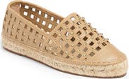 Cinq à Sept Rochel Cage Studded Espadrille Cap Toe Flat