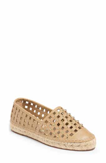 Rochel Cage Studded Espadrille Cap Toe Flat