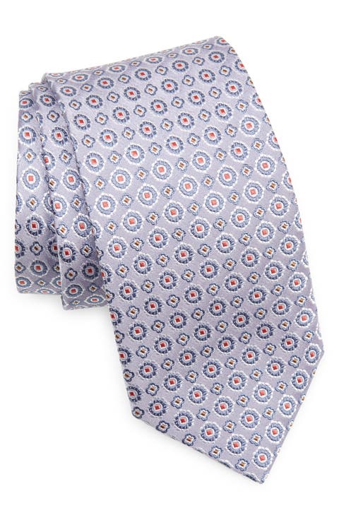 Circle Medallion Silk Tie