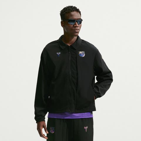 Men's Nike  Black Barcelona 2026/27 Away Woven Full-Zip Jacket